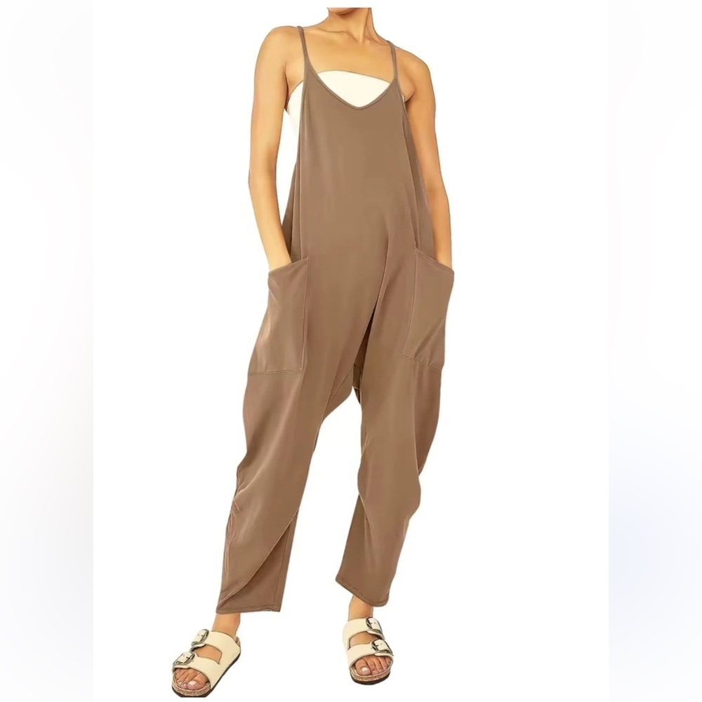 Free People Look Alike Brown Jumpsuit